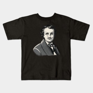 Edgar Allan Poe portrait Kids T-Shirt